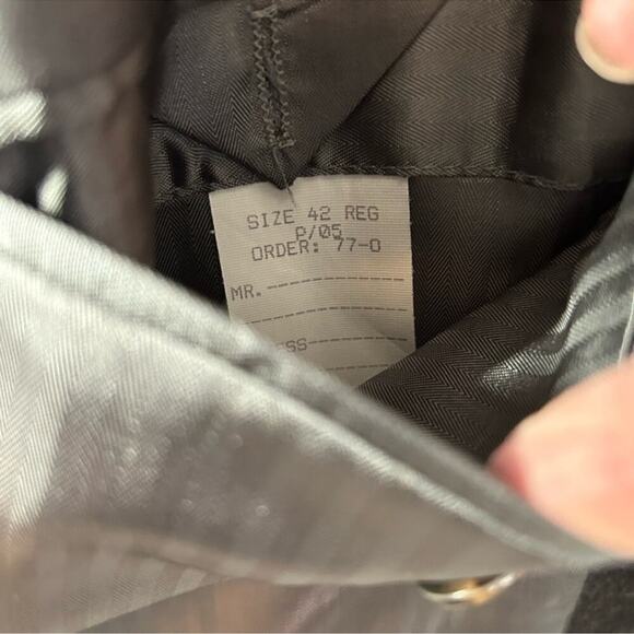 100% Cashmere Charcoal Grey Sport Coat Blazer | Size 42R | Tailored Fit - Picture 8 of 11